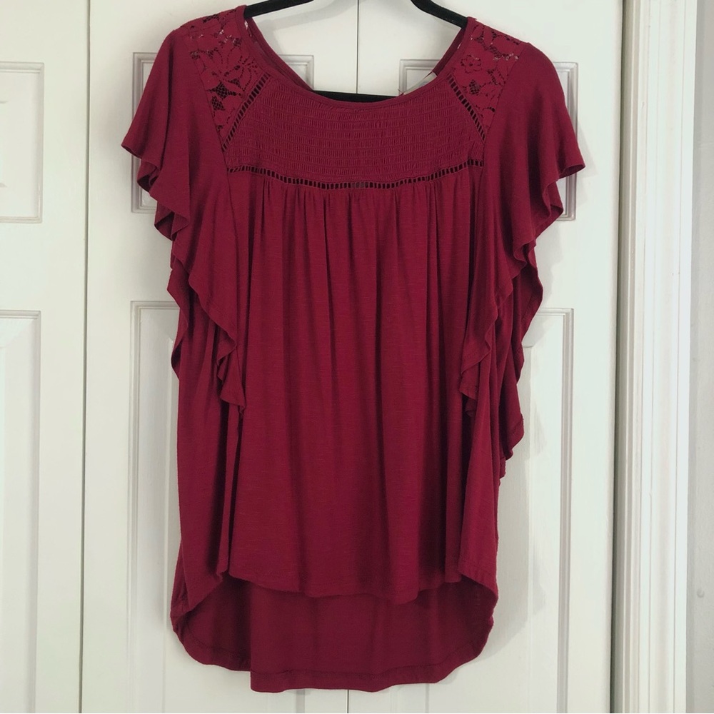 Jun & Ivy Women’s Red Blouse